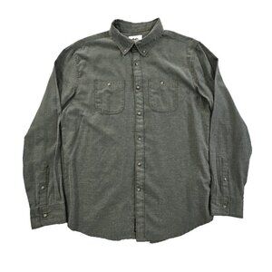 Ecko Unltd. Button Down Shirt Men's L Green‎ Chambray Long Sleeve EUC LN